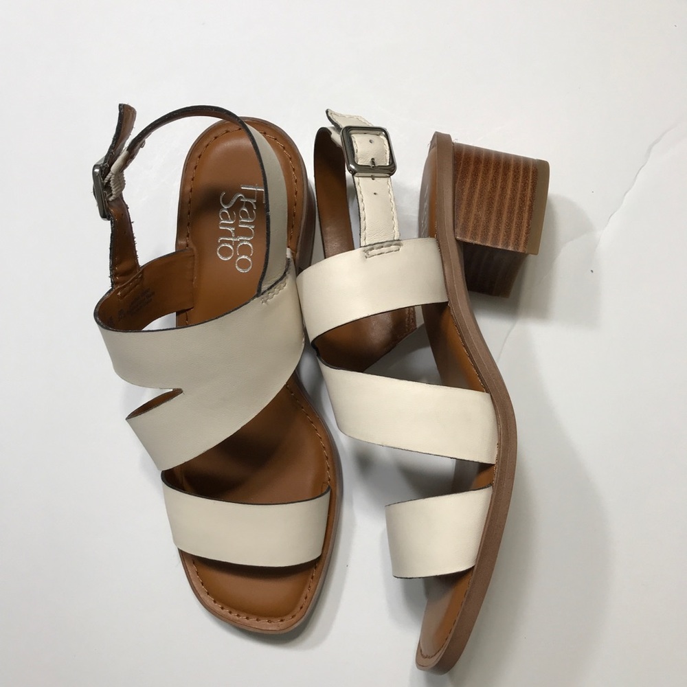 Franco Sarto Lilah Asymmetrical Strap Leather Sand - Picture 5 of 8